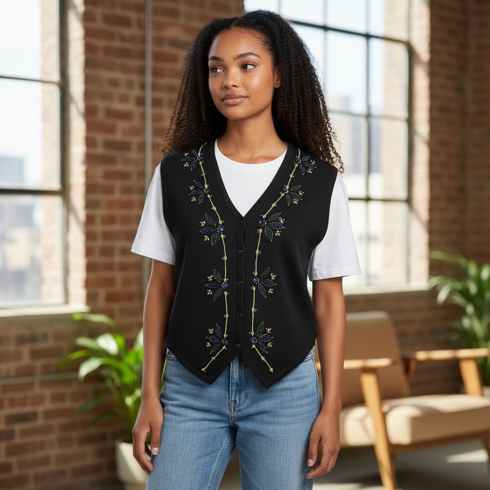 Leslie Fay Sportswear Vintage Knit Sweater Vest